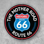 PLACA CIRCULAR THE MOTHER ROAD 66