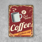 PLACA COFFEE ENDLESS CUP