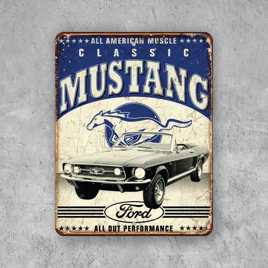 PLACA FORD MUSTANG