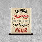 DECO POSTER LA VIDA ES SIMPLE
