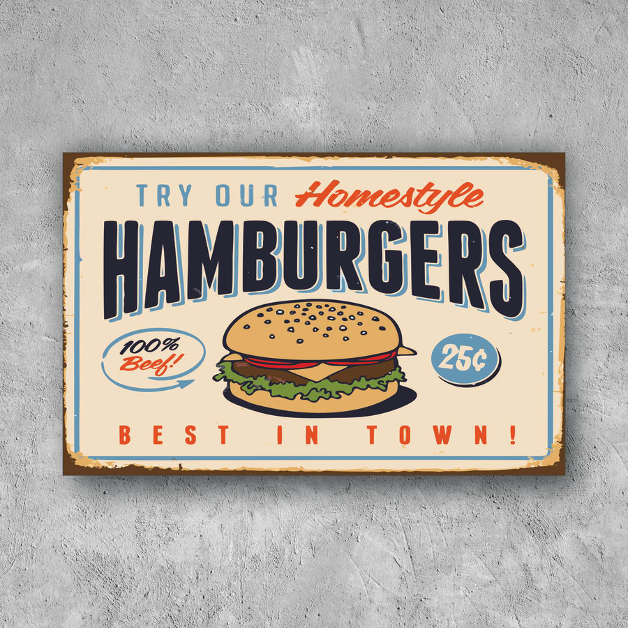 POSTER HAMBURGERS