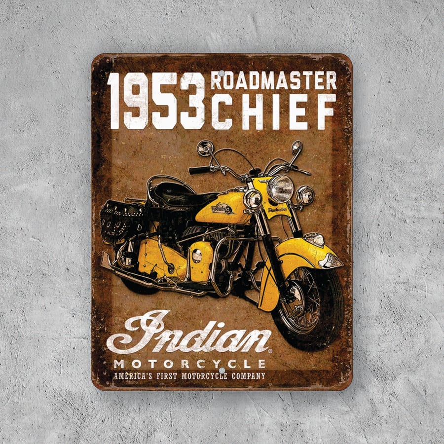 PLACA INDIAN MOTORCYCLE 1953