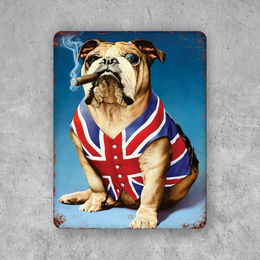 PLACA BULLDOG INGLES