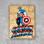 PLACA CAPITAN AMERICA VINTAGE MARVEL COMICS