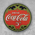 PLACA CIRCULAR DRINK COCA-COLA