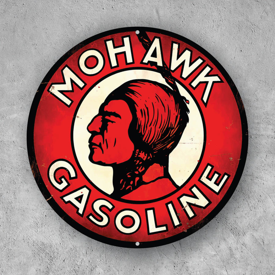 PLACA CIRCULAR MOHAWK GASOLINE