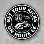 PLACA CIRCULAR GET YOUR KICKS 66
