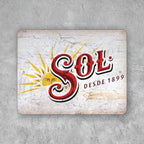 PLACA CERVEZA SOL