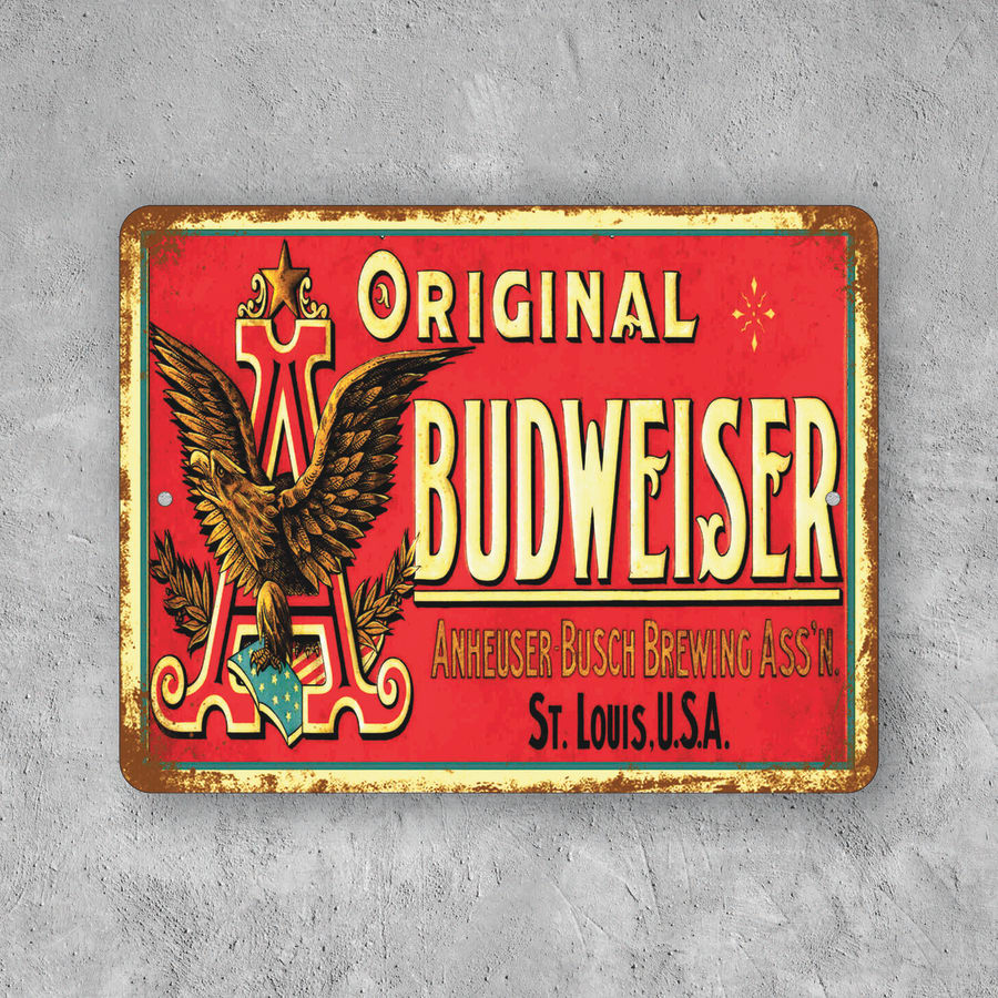 PLACA ORIGINAL BUDWEISER