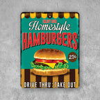 PLACA HOMESTYLE HAMBURGERS