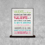 DECO POSTER VALIENTE ES EL QUE RECONOCE