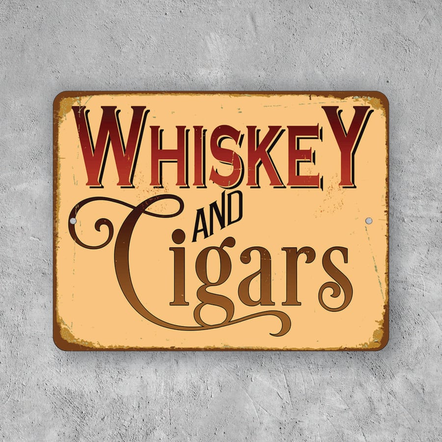 PLACA WHISKEY AND CIGARS