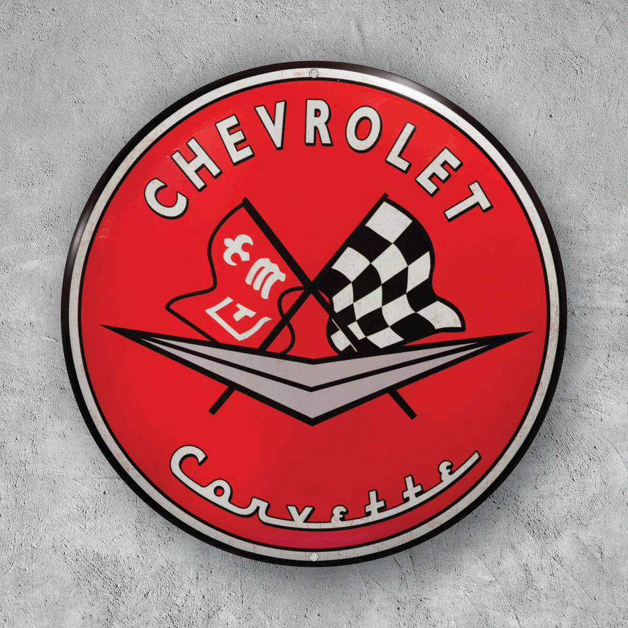PLACA CIRCULAR CHEVROLET CORVETTE