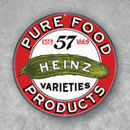 PLACA CIRCULAR PURE FOOD HEINZ