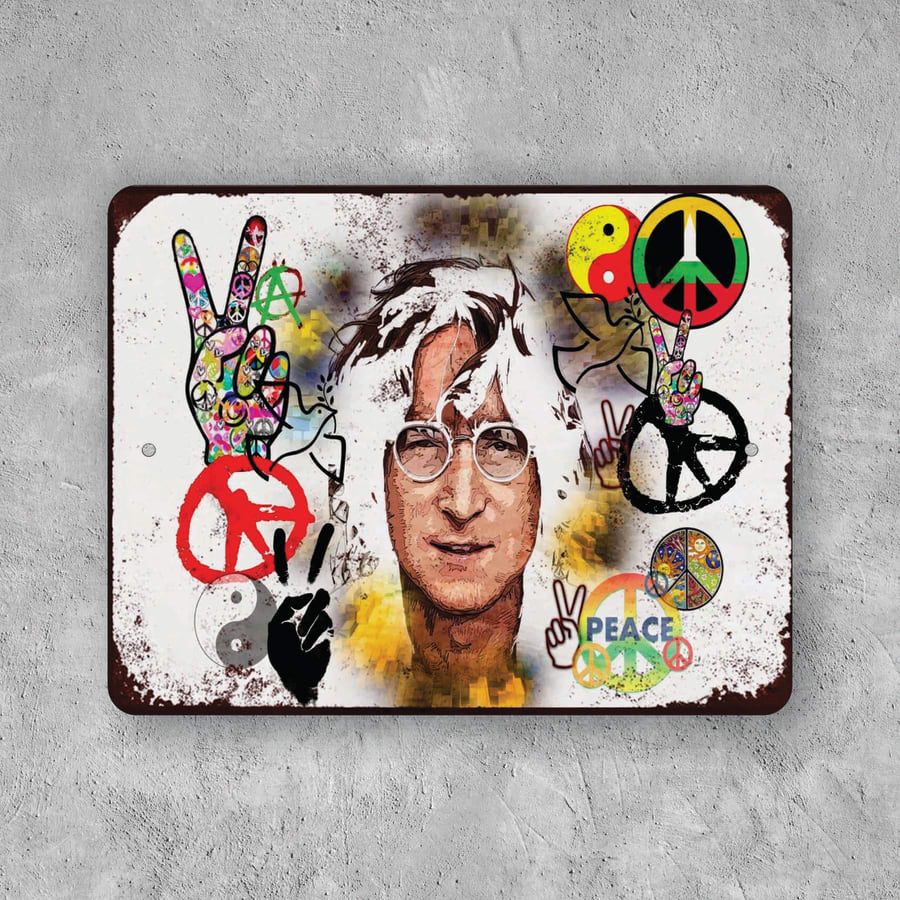 PLACA JOHN LENNON PEACE