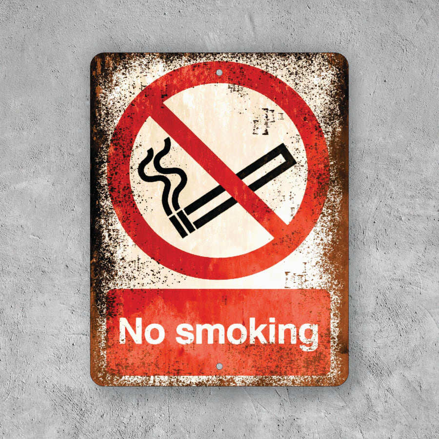 PLACA NO SMOKING SIGN