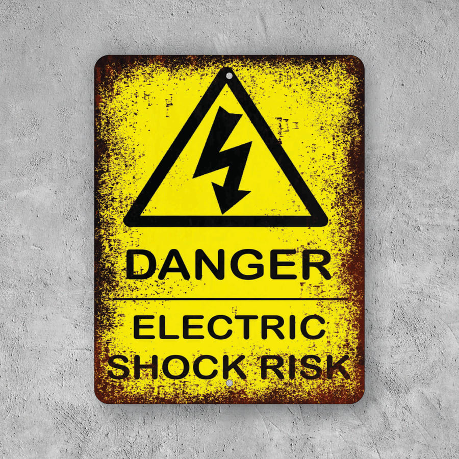 PLACA DANGER ELECTRIC SHOCK RISK
