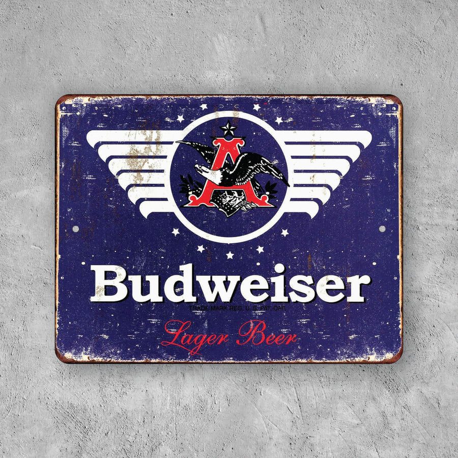 PLACA BUDWEISER LAGER BEER