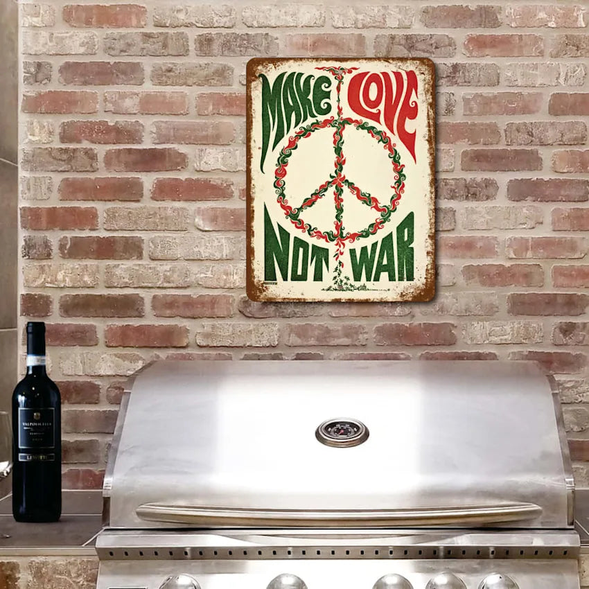 PLACA LOVE NOT WAR
