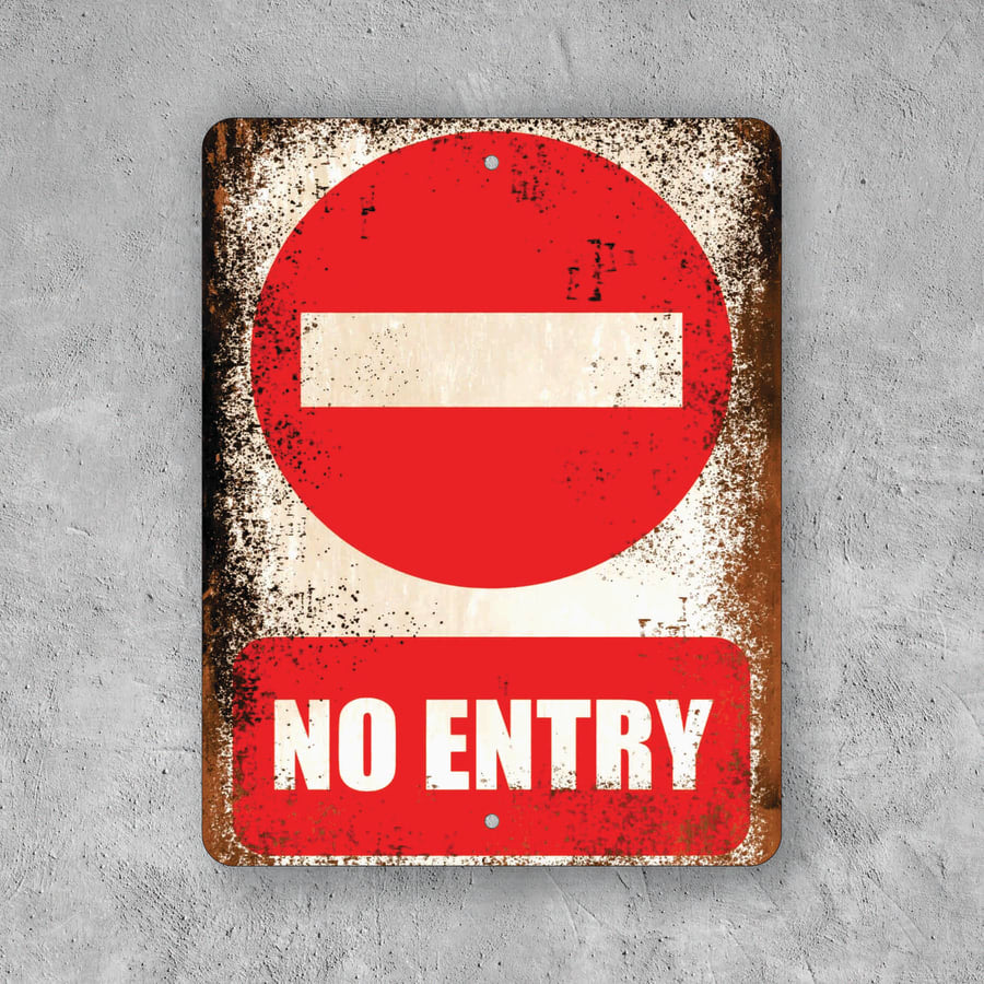 PLACA NO ENTRY