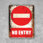 PLACA NO ENTRY
