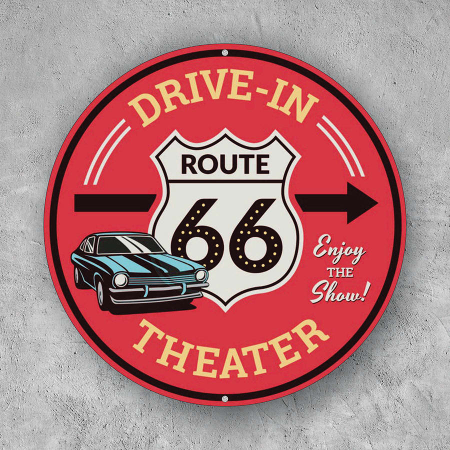 PLACA CIRCULAR DRIVE IN THEATER 66