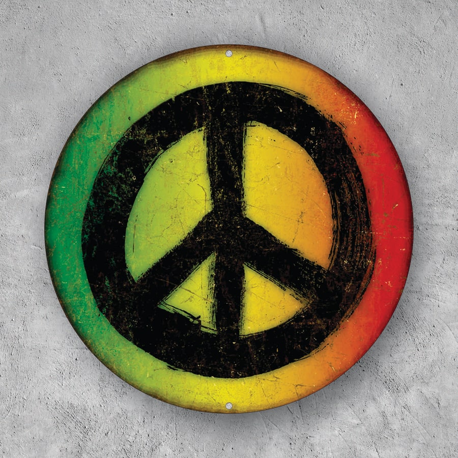 PLACA CIRCULAR PEACE