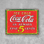 PLACA COCA-COLA AS ALWAYS