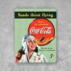 PLACA COCA-COLA FLYING