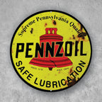 PLACA CIRCULAR PENNZOIL