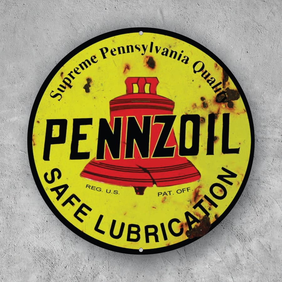 PLACA CIRCULAR PENNZOIL