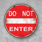 PLACA CIRCULAR DO NOT ENTER