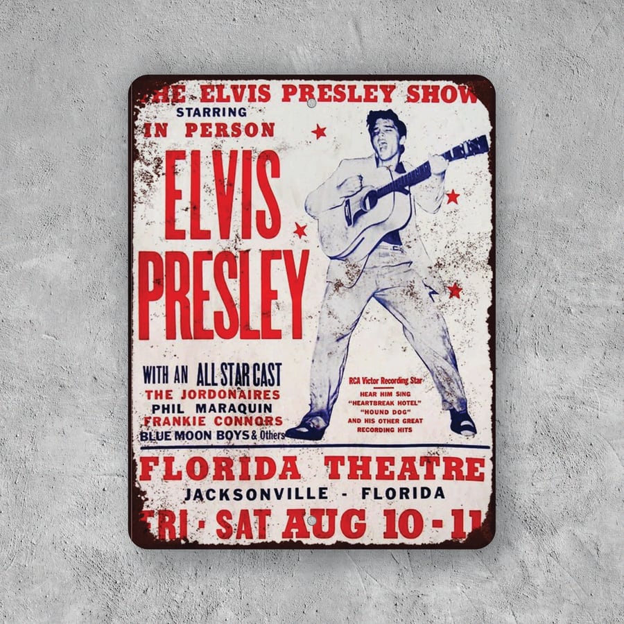 PLACA CARTEL ELVIS PRESLEY