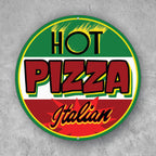 PLACA CIRCULAR HOT PIZZA ITALIAN